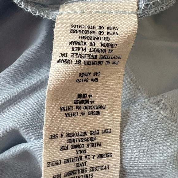 Free People Women's Light Blue Lace Detail Top - Picture 5 of 9